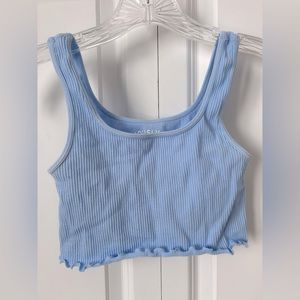 Aeropostale Seriously Soft Ribbed Tank Top | Baby Blue | Size Small